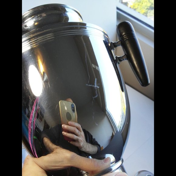 Art Deco Farberware Coffee Pot Percolator Urn #45 USA With Creamer & Sugar Bowl - Picture 8 of 9